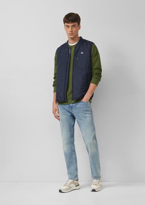 Produktbild s.Oliver Sweatshirt Strukturiertes Sweatshirt mit Rippbündchen (M)