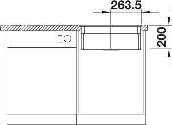 Productafbeelding Blanco ETAGON 500-F | SILGRANIT tartufo | Type installatie: inbouw | zonder afstandsbediening afvoer, met Z (Ingebouwde gootsteen, 52.70 cm, 42.70 cm)