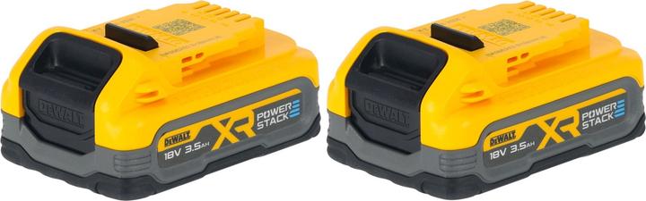 DeWalt DCBP 318 S2 Akku Set mit 2x Powerstack Akku 18 V 3,5 Ah / 3500 mAh XR Li-Ion - mit (18 V)