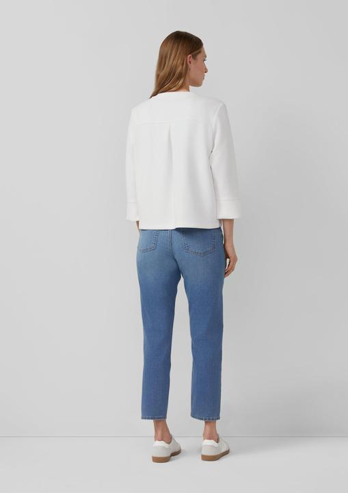 Produktbild s.Oliver Sweatshirt Jacke Cropped Scuba-Sweatshirt-Jacke mit Stehkragen (48)