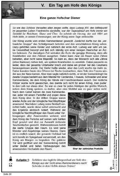 Nährwerte und Zutaten Lernwerkstatt - Der Sonnenkönig' (Ludwig XIV.) Die Zeit des Absolutismus (Deutsch, KOHL VERLAG Der Verlag mit dem Baum, 2007)