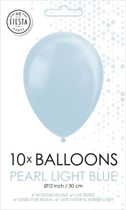 Actual product image Globos Europe Balloons Pearl Light Blue 30cm, 10pcs. (10 x)
