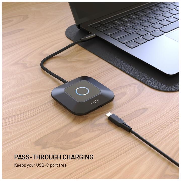 Actual product image Fixed - Wireless HDMI Extender AirLink (FIXA-AL-BK) - Plug&Play, 1080p Full HD, USB-C PD100W - Black (HDMI, 7.30 cm)