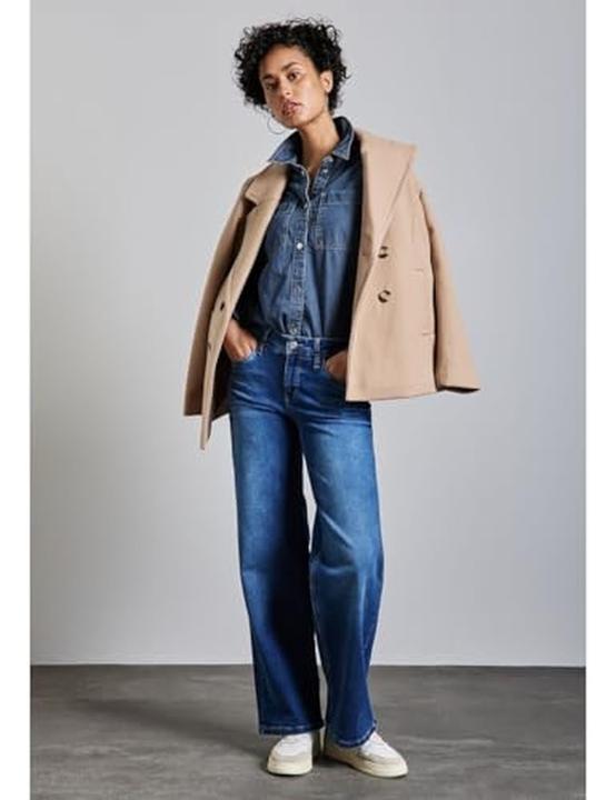 Immagine prodotto Street One Camicia jeans con colletto, maniche lunghe e tasche (38)