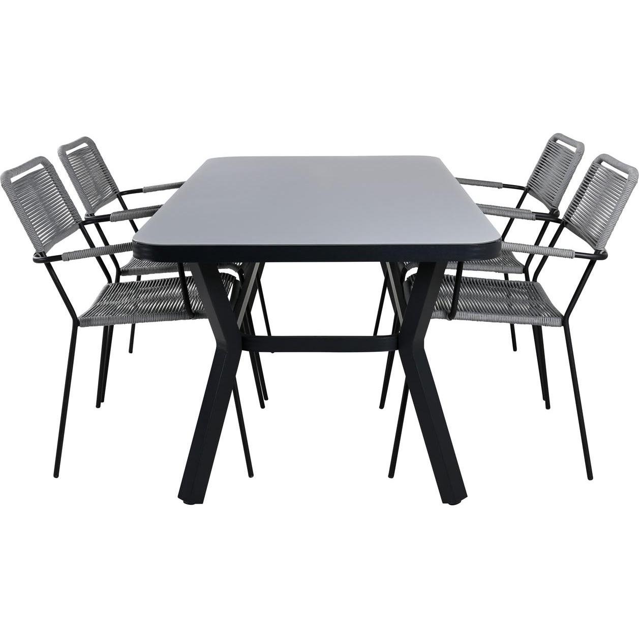 Ebuy24, Gartentisch + Balkontisch, Gartenmöbel-Set Virya (90 cm)