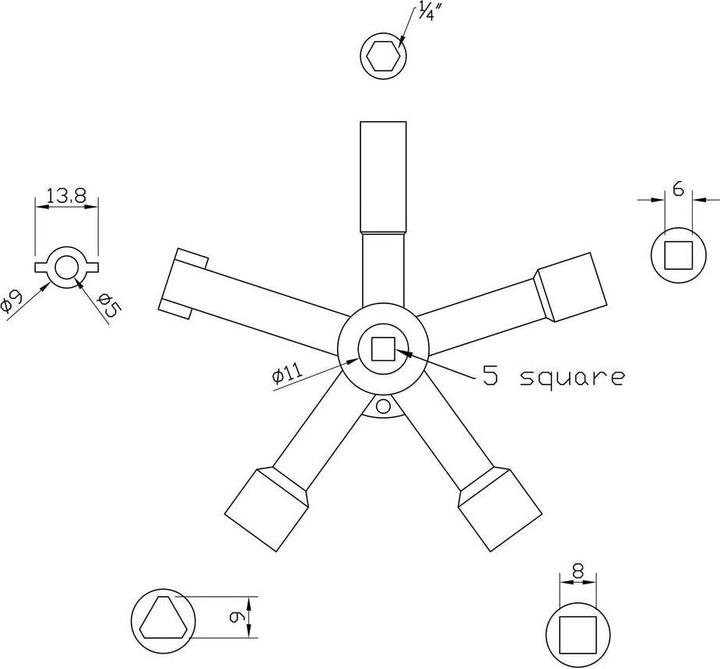 Produktbild Toolcraft Schaltschrankschlüssel