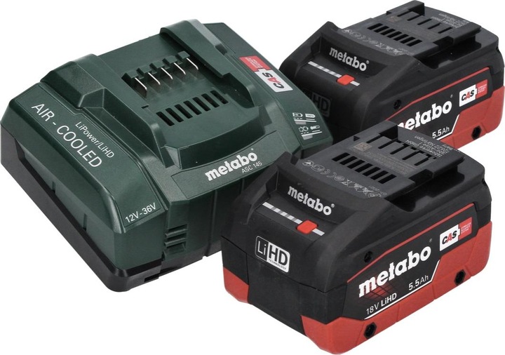 Produktbild Metabo W 18 L 9-125 Quick Akku Winkelschleifer 18 V 125 mm + 2x Akku 5,5 Ah + LadegerÃ¤t + metaBOX