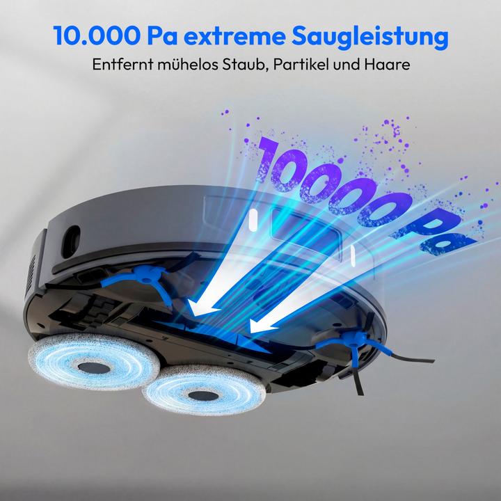 Actual product image Medion Saugroboter mit 3-in-1 Absaugstation, Lasernavigation und Wischfunktion X55 SW+ Pro (Starke 1