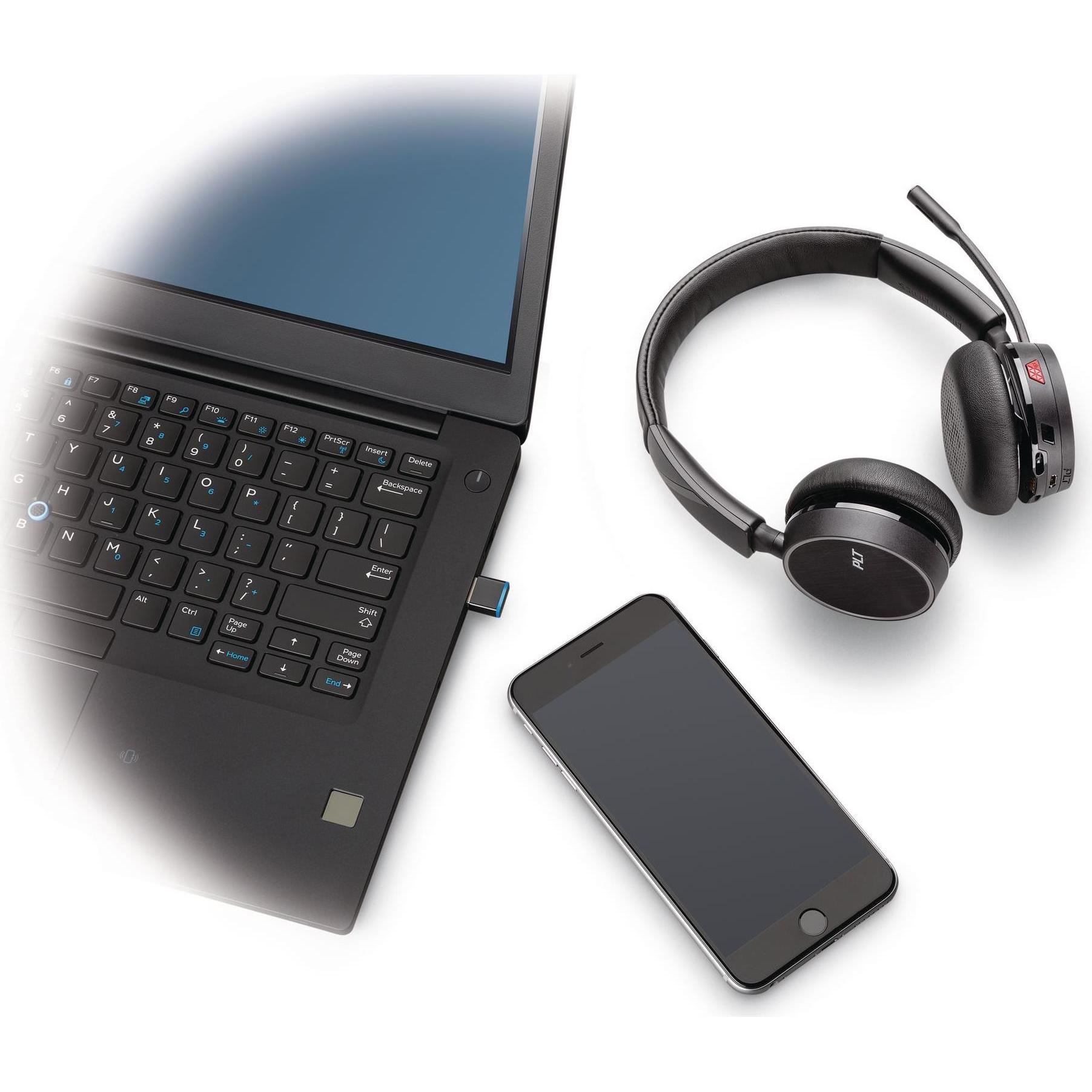 Thumbnail - Poly Voyager 4220 UC (Kabellos, USB-C), Office Headset, Schwarz