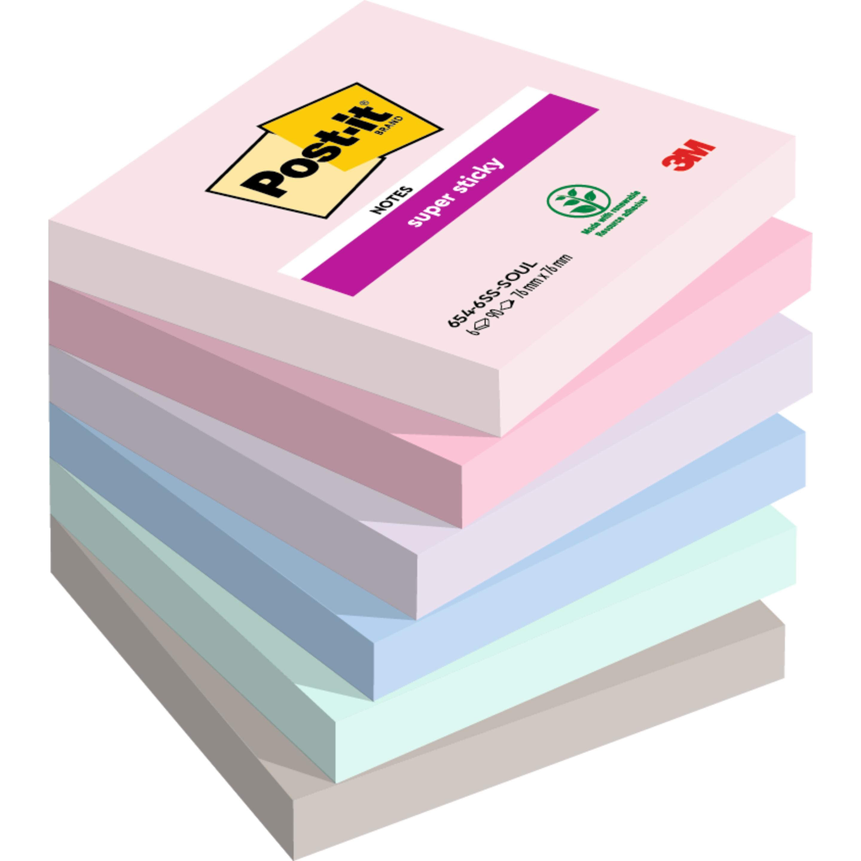 Thumbnail - Post-it, Haftnotiz, Super Sticky Soulful (76 x 76 mm)
