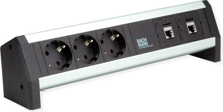 Productafbeelding Bachmann DESK 3xCEE7/3 2x CM-CAT6A Modul (BM0010727) (3x, CEE 7/3)