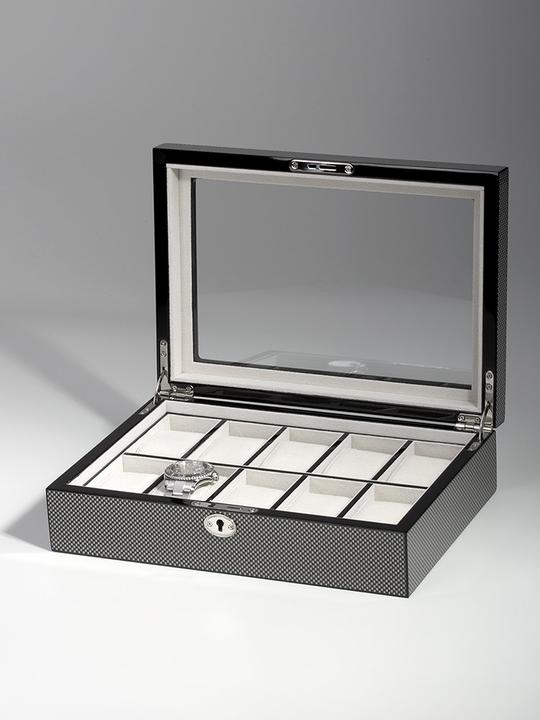 Actual product image Rothenschild Watch box RS-2071-10CA for 10 watches carbon