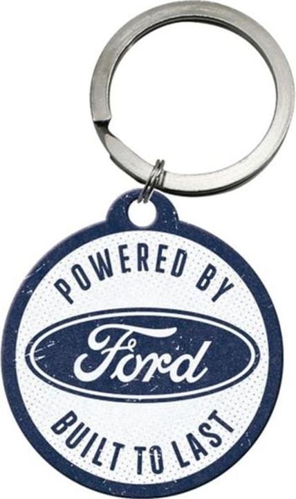 Actual product image Nostalgic-Art Merchandising Nostalgic Art key ring Ford Ø 4 cm, blue/white, motif: logo