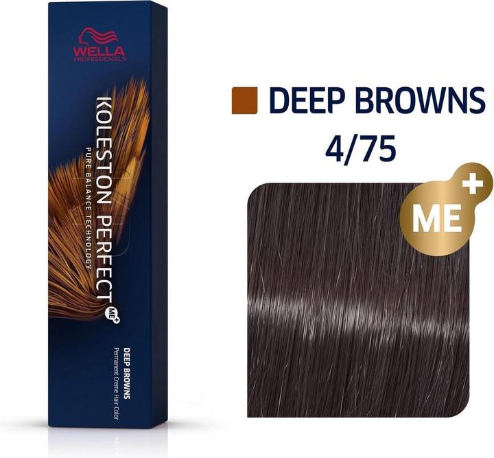 Image du produit Wella Koleston Perfect Me+ Deep Browns (4/75 brun brun moyen-mahogany brun-mahogany)