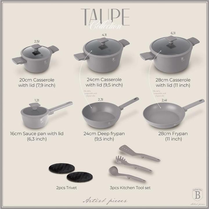 Immagine prodotto BerlingerHaus Set da cucina di design (Set di pentole e padelle da cucina, Alluminio)