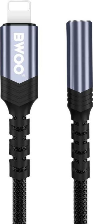 Produktbild Bwoo Audio-Adapterkabel BZ48 aux 3,5 mm auf Lightning schwarz