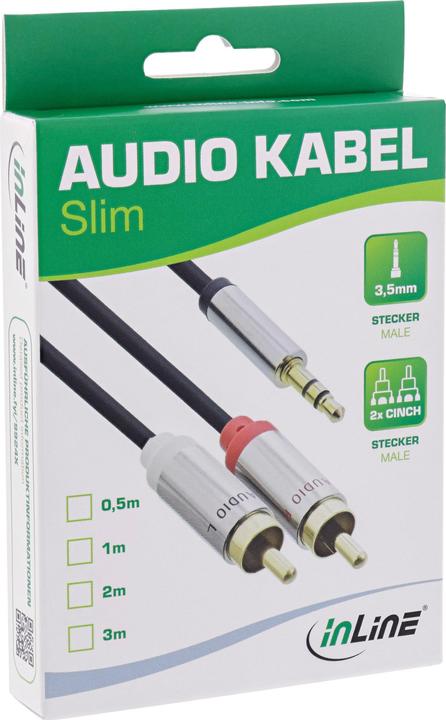 Produktbild InLine 2in1 (1 m, 3.5mm Klinke (AUX), Cinch)