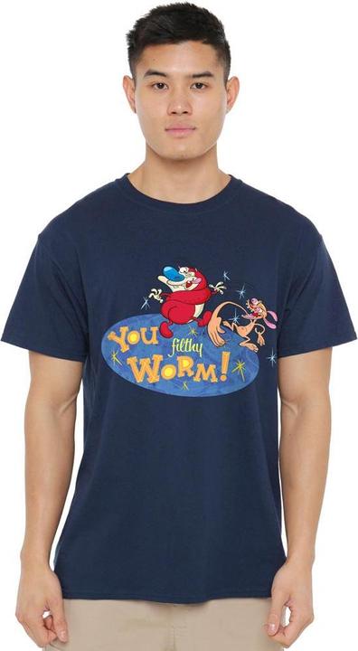 Immagine prodotto Ren & Stimpy You Filthy Worm! Maglietta Uomo (3XL)