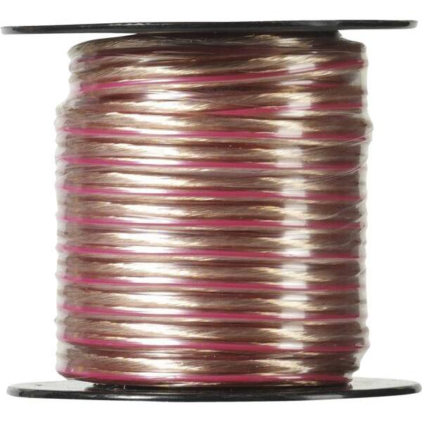 Vivanco Lautsprecherkabel auf Minispule, 2x 1,5 mm2, 10 m - Transparent (10 m, 1.50 mm².), Cavo per altoparlanti, Trasparente