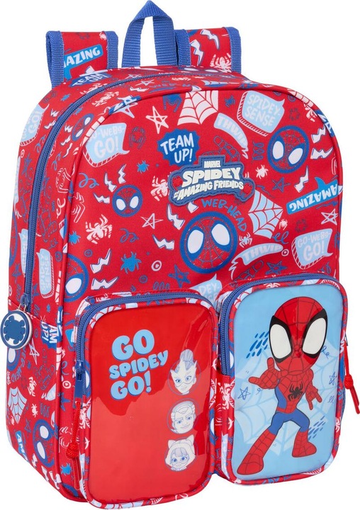 Produktbild Spiderman Schulrucksack Spider-Man Rescue Blau Rot 26 x 34 x 11 cm