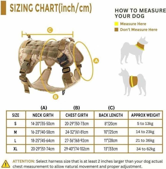 Actual product image amiplay Consumer electronics OEM Dog harness TACTICAL size XL brown (XL, Dog)