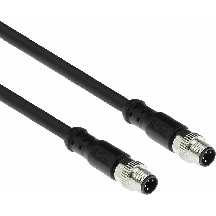 ACT Industrial 3.00 meters Sensor cable M8A 4-pin male to M8A 4-pin male, Ultraflex Xtreme TPE cable, sh, Elektronikkabe...