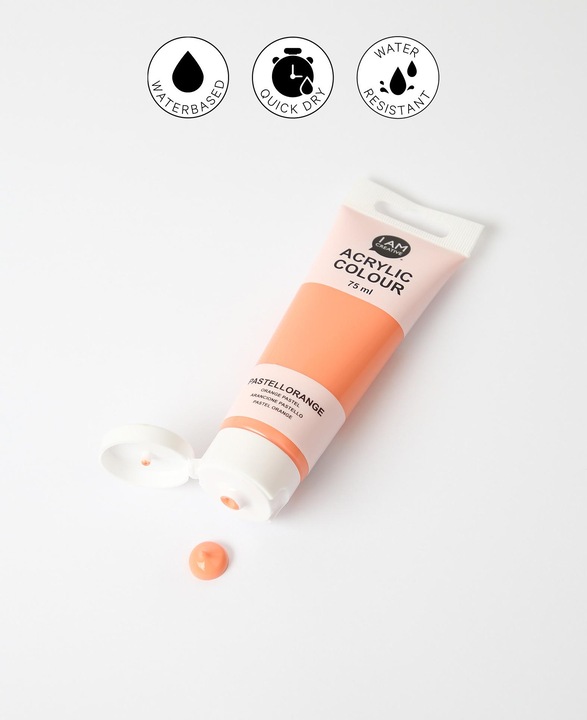 Produktbild I Am Creative Basic Acryl, Acrylfarbe auf Wasserbasis, 75 ml (Pastellorange, 75 ml)
