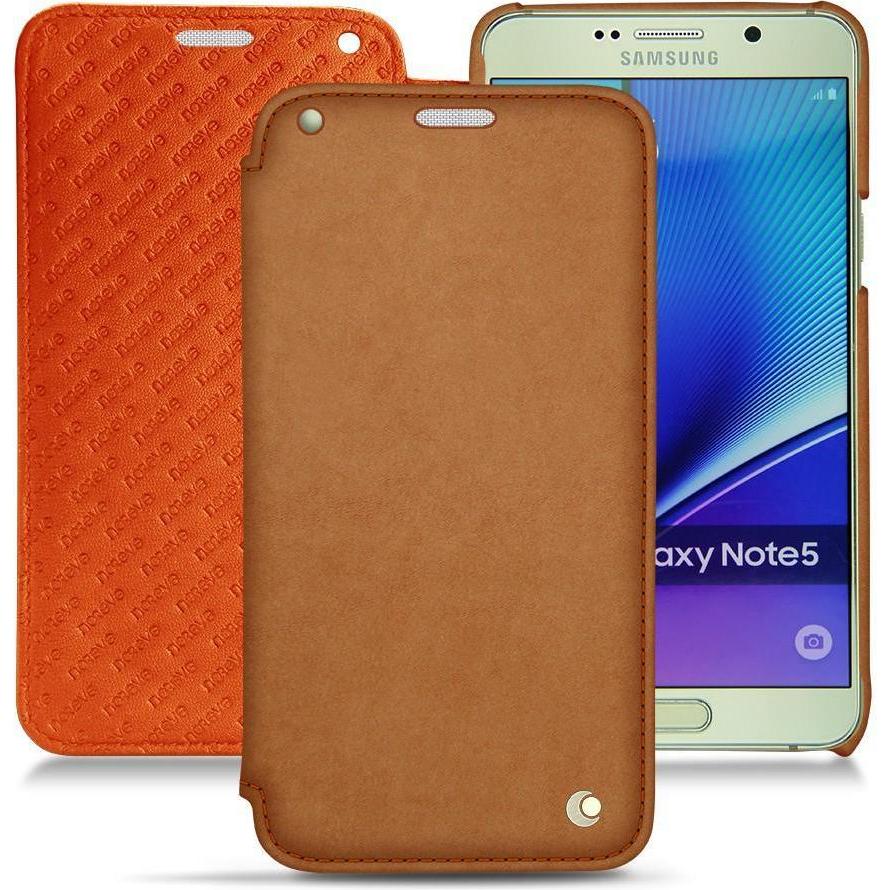 Noreve Lederschutzhülle horizontal (Samsung Galaxy Note 5), Smartphone Hülle, Orange