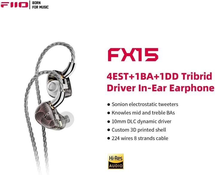 Image du produit FiiO FX15 (Pas de réduction du bruit, Filaire)