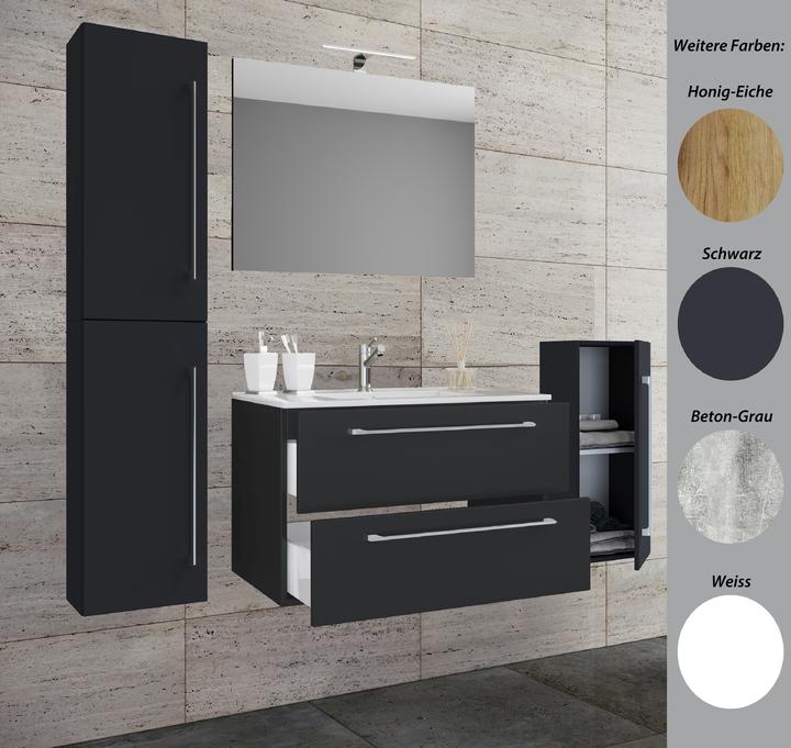 Image du produit VCM Meuble vasque 5 vasques Badinos 2 tiroirs Miroir