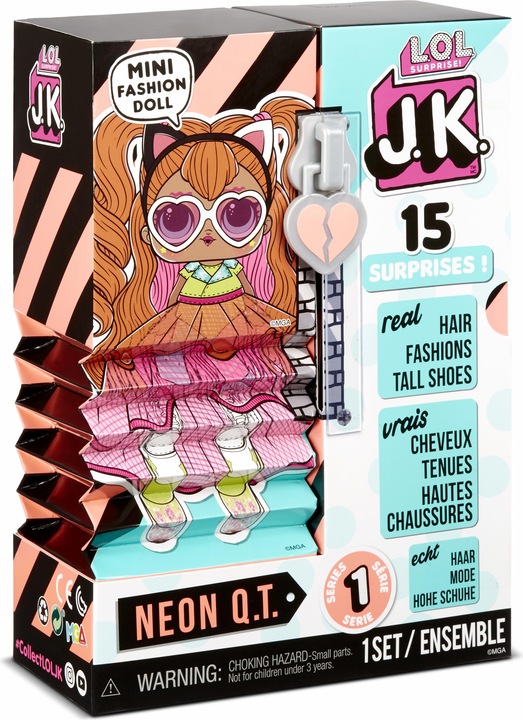 Produktbild MGA LOL JK Mini Fashion Doll NEON Q.T.
