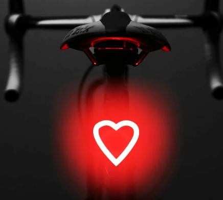 Produktbild MRB Mini LED Fahrrad Rücklicht Heart