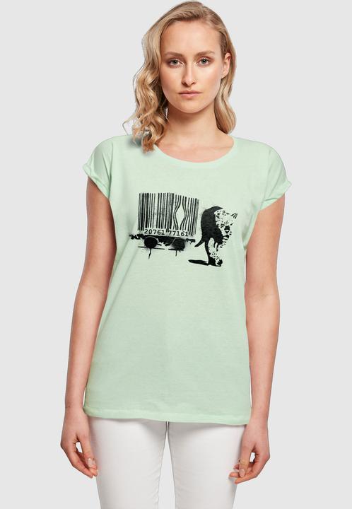 Produktbild Merchcode Ladies Brandalised - Barcode Leopard Circle T-Shirt - 189203 (S)