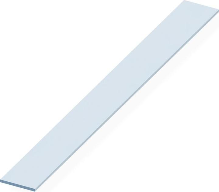 Abus Flachstange, glatt, ungelocht, L1000mm, B15mm, S2mm, Aluminium silber eloxiert