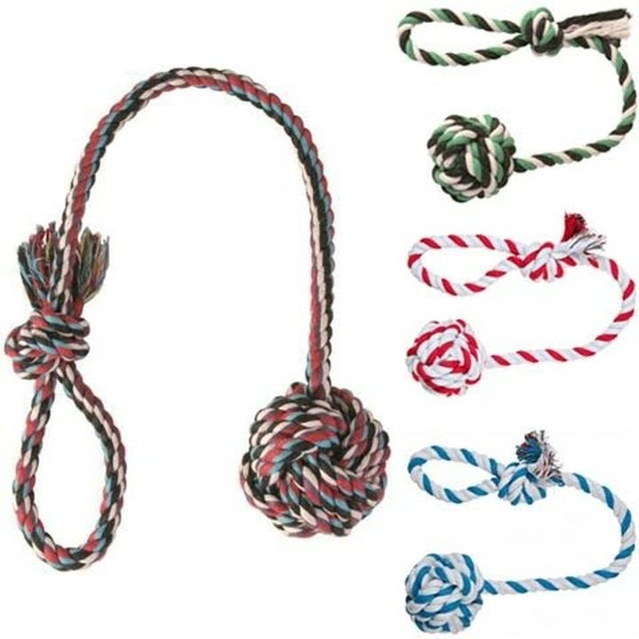 Actual product image Trixie Cotton rope with knot 50cm (Ball toy dog)