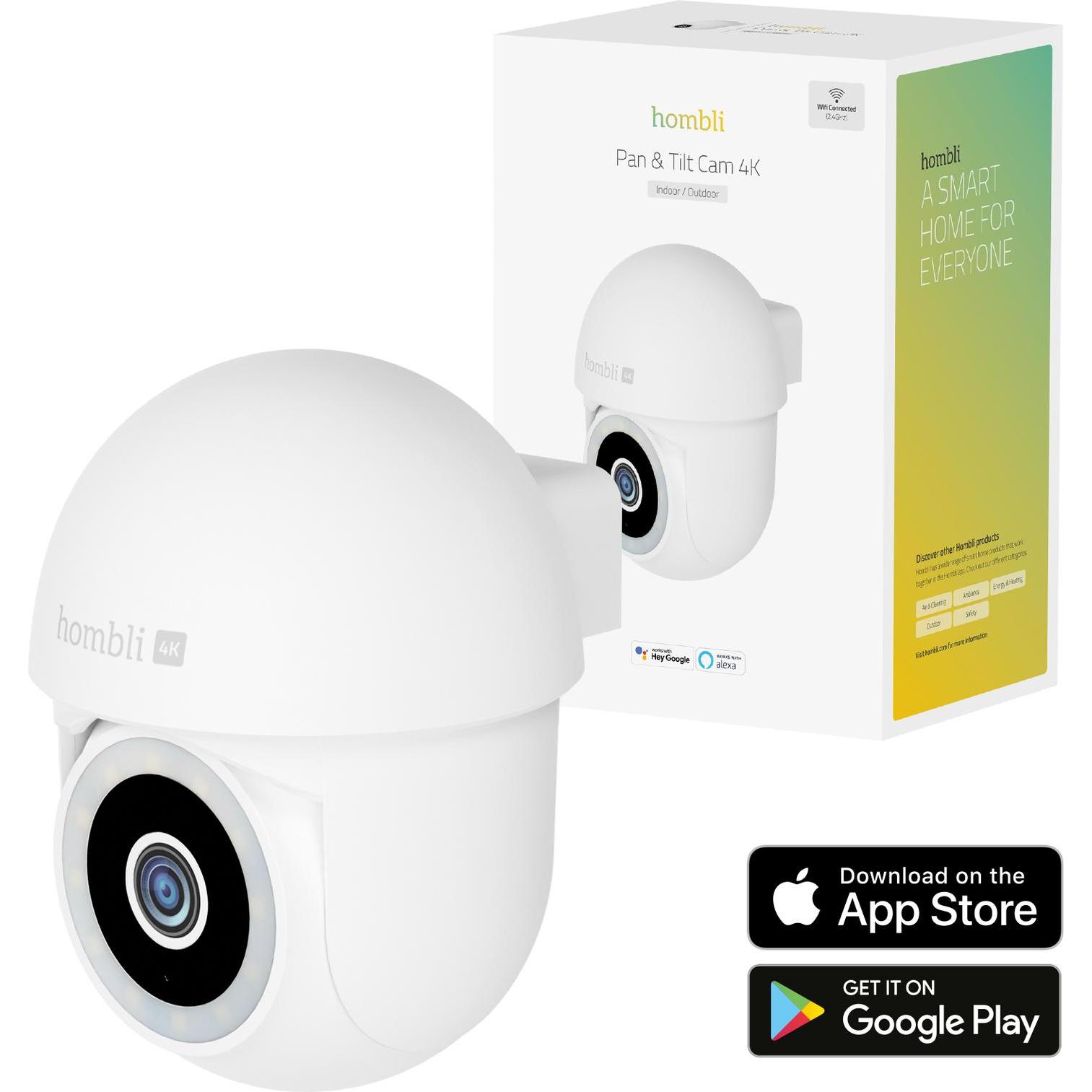 Thumbnail - Hombli Pan & Tilt Cam (3840 x 2160 Pixels), Netzwerkkamera, Weiss