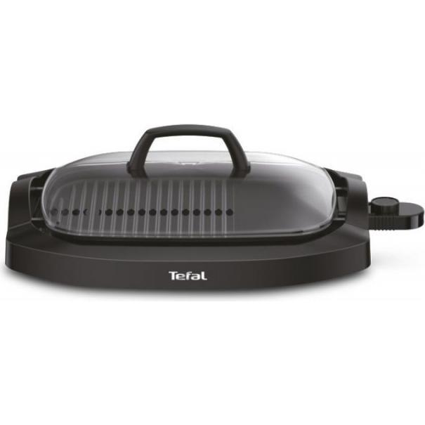 Tefal Pla Plancha Con Coperchio 2000w Blk, Griglia da tavolo, Nero