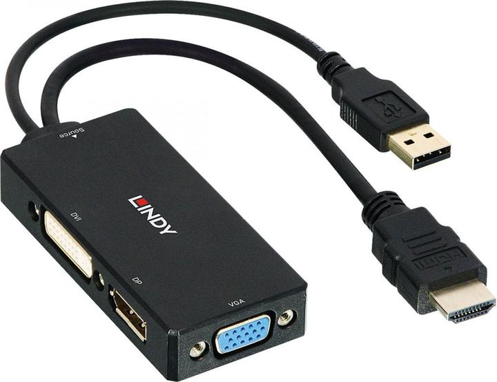 Lindy HDMI auf (DP, VGA, DVI, 8.70 cm)