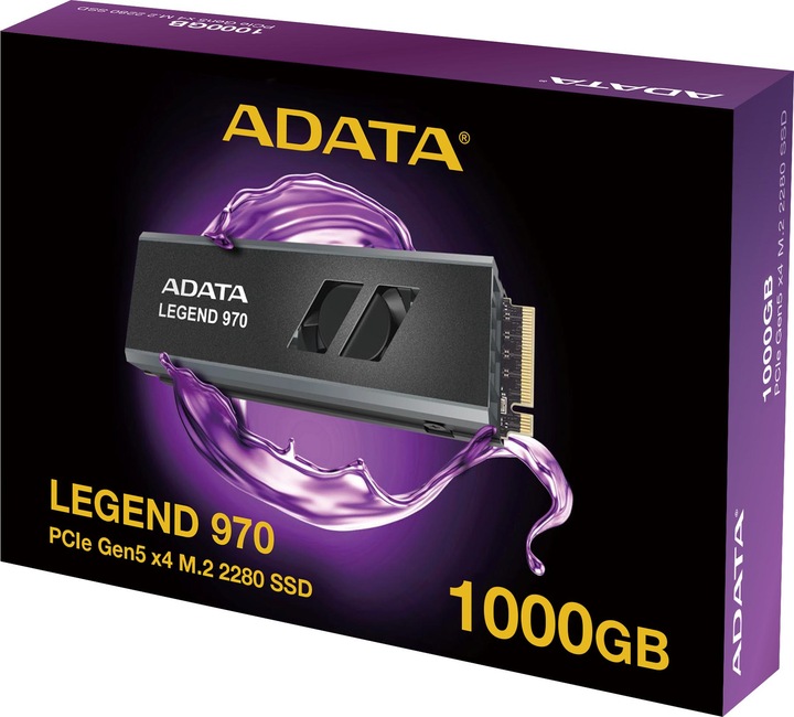 Productafbeelding Adata SSD Legend 970 M.2 1TB PCIe Gen5x4 2280 (1000 GB, M.2 2280)