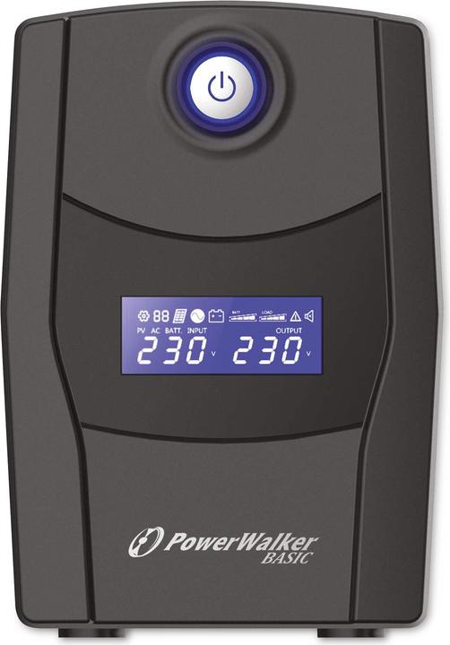 Actual product image Powerwalker UPS VI 600 STL Schuko Line Interact (600 VA, 360 W, Line-interactive UPS)