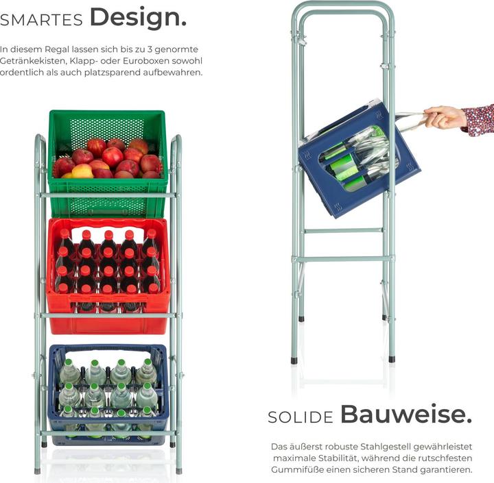 Immagine prodotto tectake Portabibite a cassetta (50 x 33 x 116 cm)