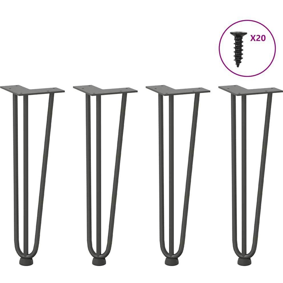 Vidaxl, Gambe + Base Del Tavolo, Haarnadelbein