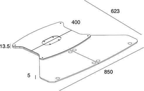 Produktbild Multibrackets Bodenplatte zu Public Display Systeme, Stahl (Adapter- / Montageplatten)