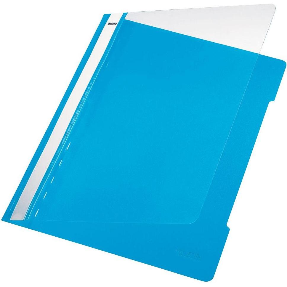 Leitz, Mappe, Schnellhefter 4191, für DIN A4, PVC, 25 Stück hellblau (A4, 25 x)