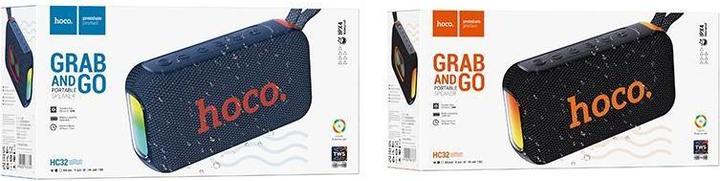 Actual product image Hoco Bluetooth speakers Speaker bluetooth 2 x 10W 4h HC32 black (4 h)