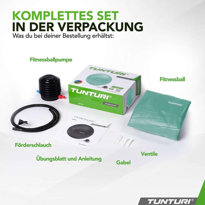 Image du produit Tunturi Ballon de Fitness Anti-Éclatement (65 cm)