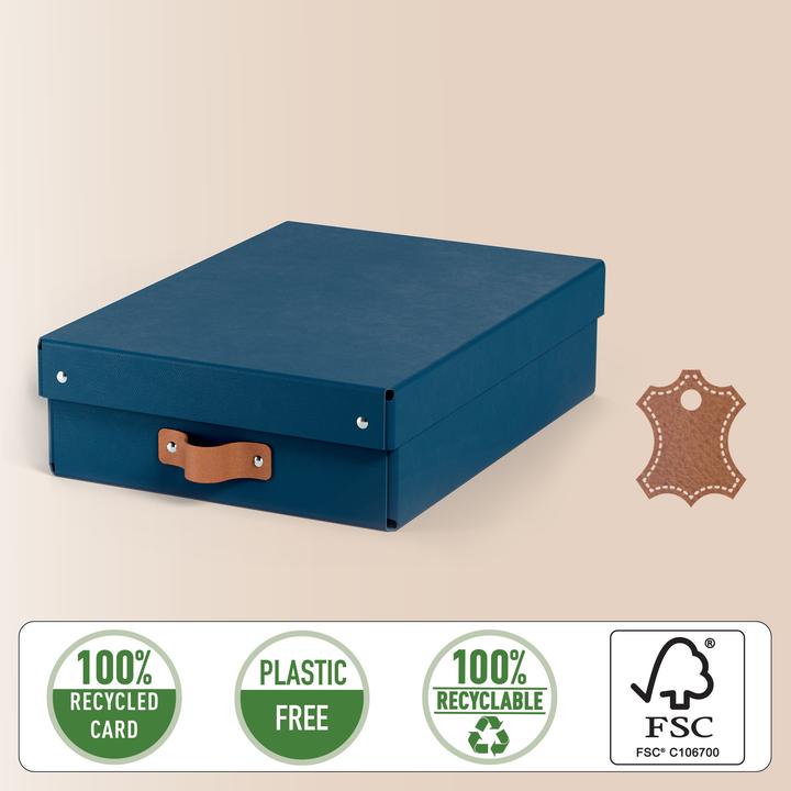 Produktbild Leitz Archivbox Puro Recyclingkarton Mittelgross und Flach mit Deckel (A5)