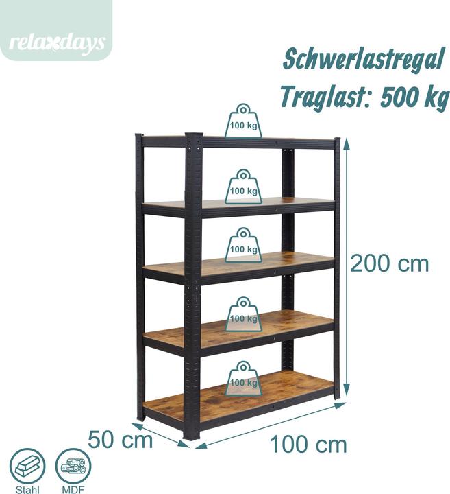 Produktbild Relaxdays Schwerlastregal