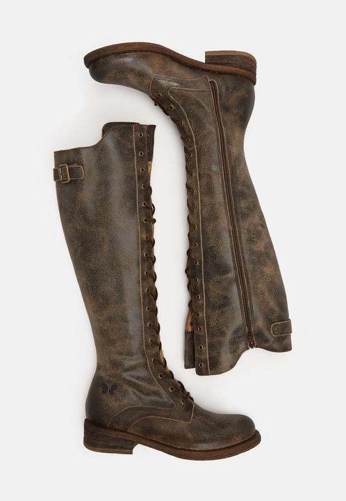 Actual product image Felmini Gredo A425, the high lace-up biker boot from, is made from smooth leather with a vintage finish. (42)