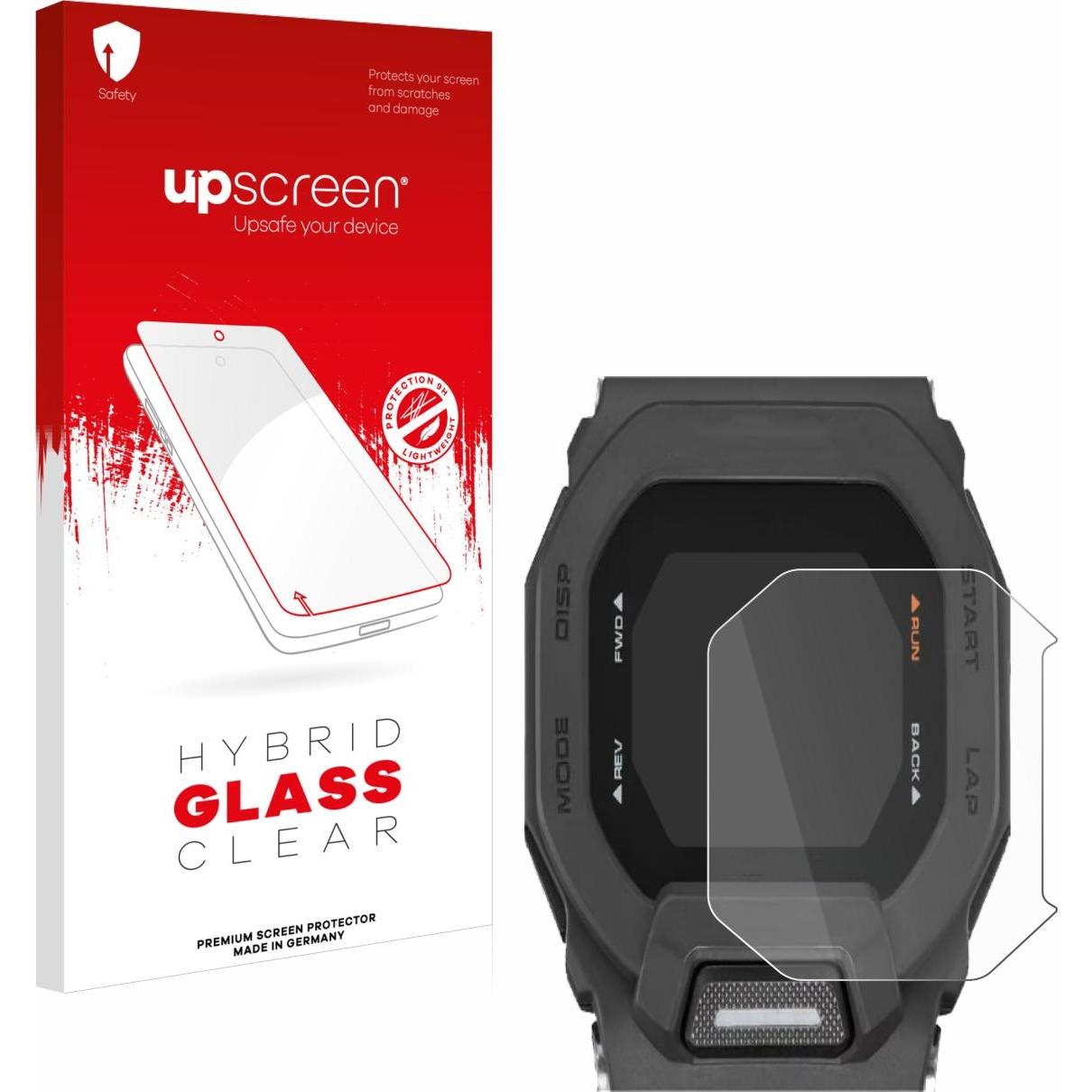 upscreen Scratch Shield Panzerglasfolie Schutzglas, Smartwatch Schutzfolie, Transparent